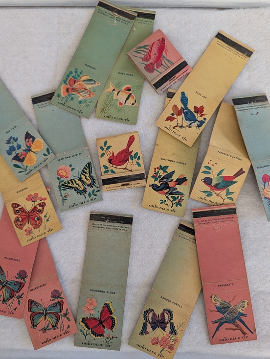 Vintage Other - Vintage Fish,Bird & Butterfly Decorative Matchbook Lot Of 16
